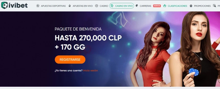 Pantalla de Ivibet casino en vivo
